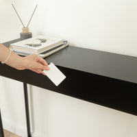 Console Table with Hidden RFID Lock Drawer - Jet Black
