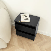 Bedside table with Locked Hidden Storage - Black