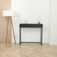 Console Table with Hidden RFID Lock Drawer - Jet Black