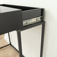 Console Table with Hidden RFID Lock Drawer - Jet Black