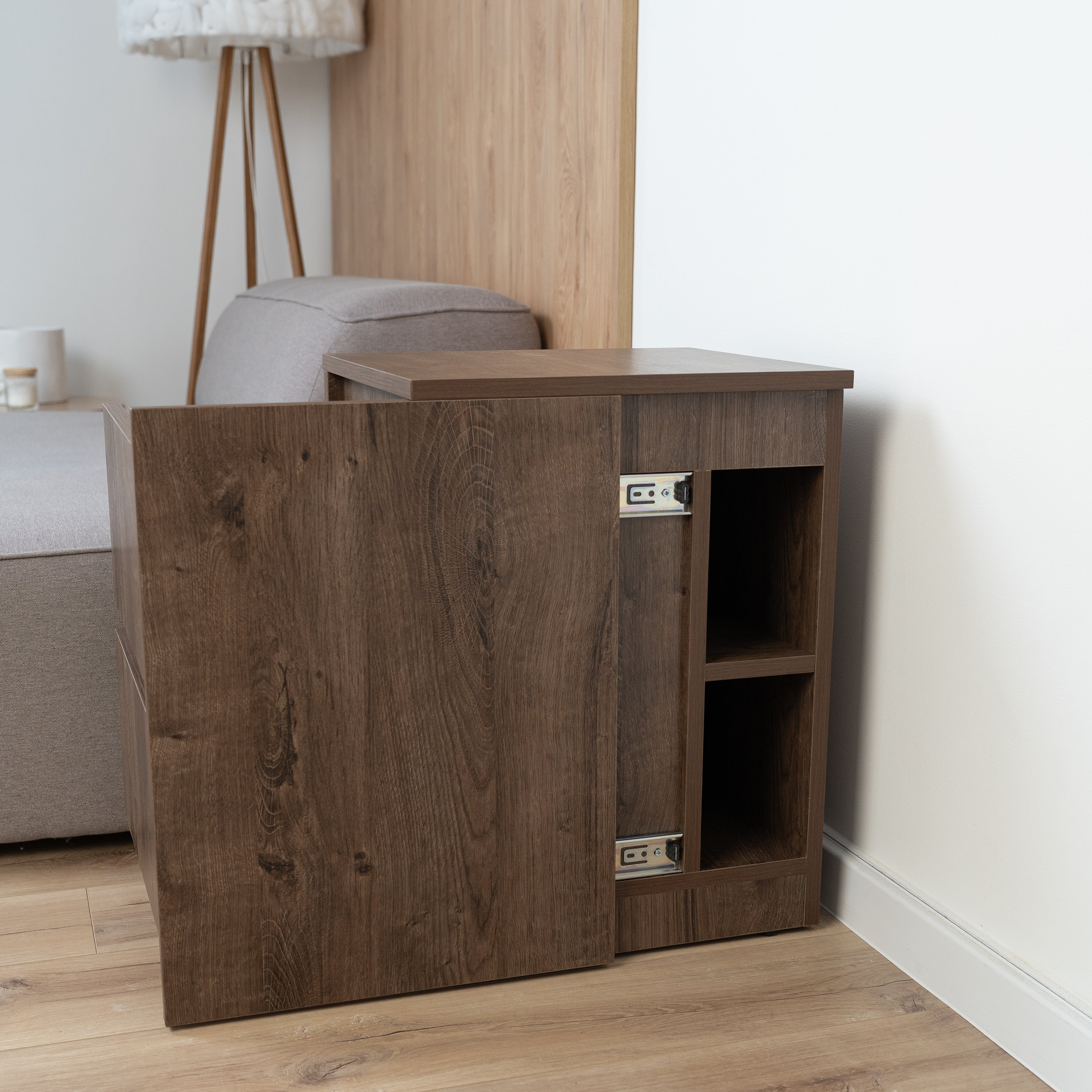 Bedside table with Locked Hidden Storage B26