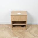 Modern Nightstand with Locked Hidden Storage - Stone Oak