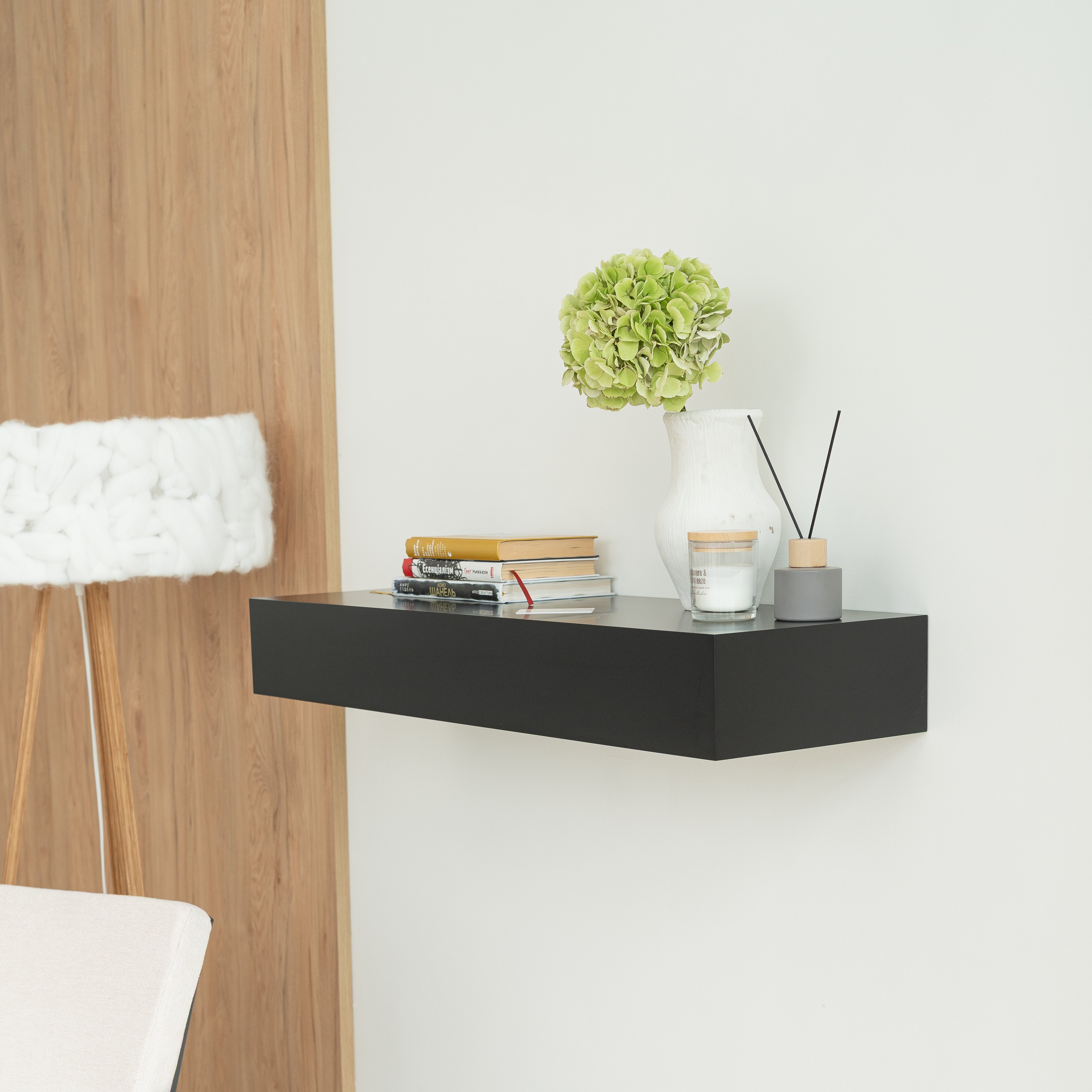 Smart Hidden Drawer Shelf - Jet Black