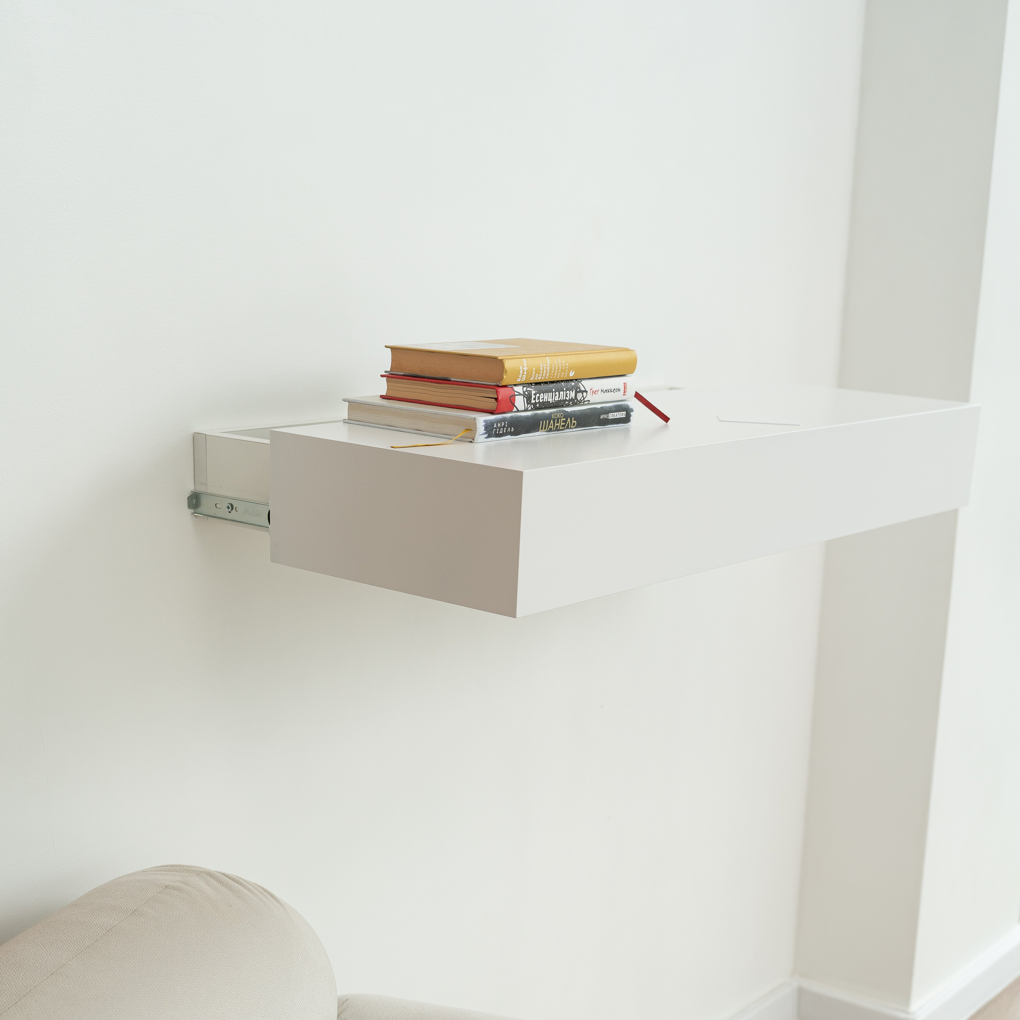 Smart Hidden Drawer Shelf - Signal White