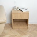 Modern Nightstand with Locked Hidden Storage - Stone Oak