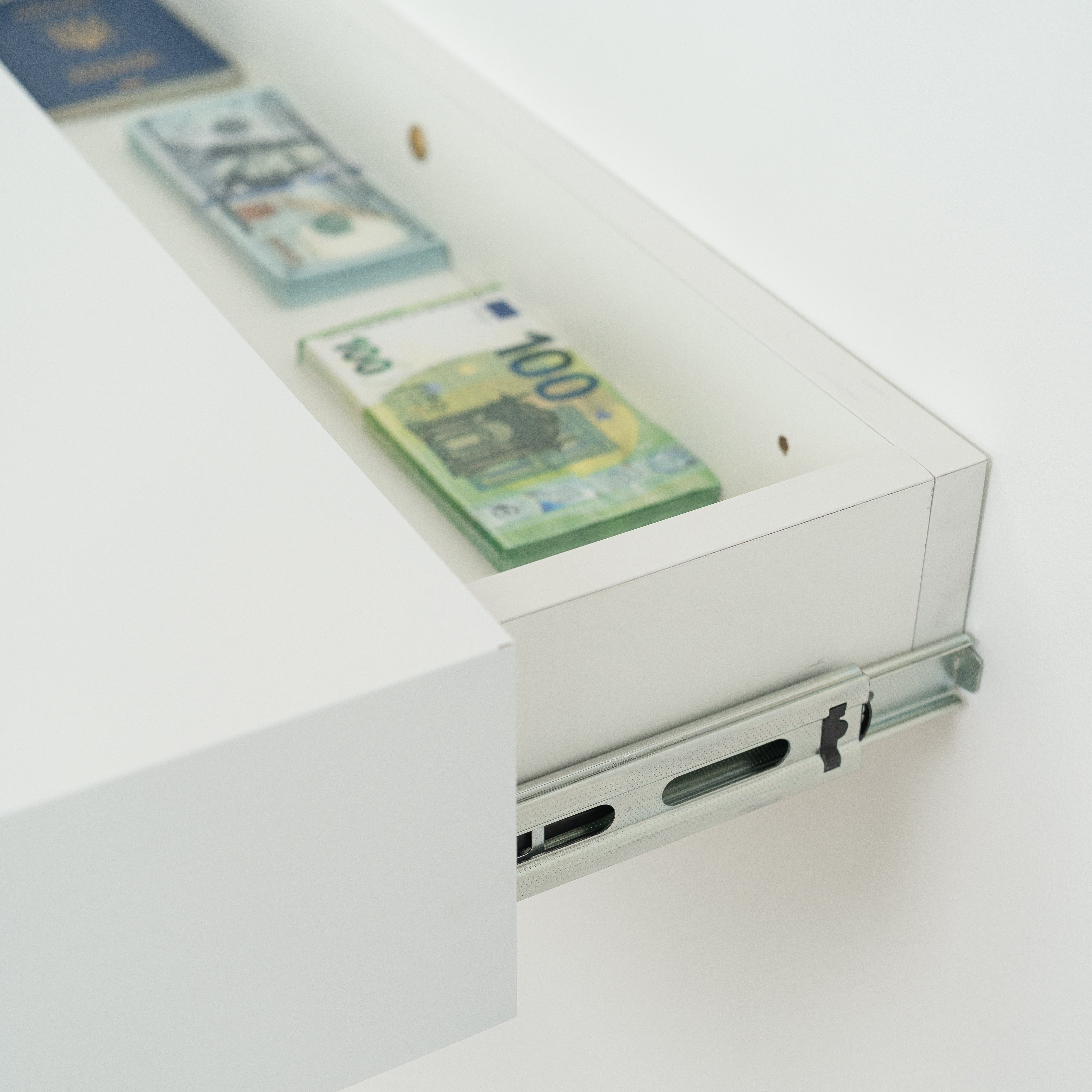 Smart Hidden Drawer Shelf - Signal White