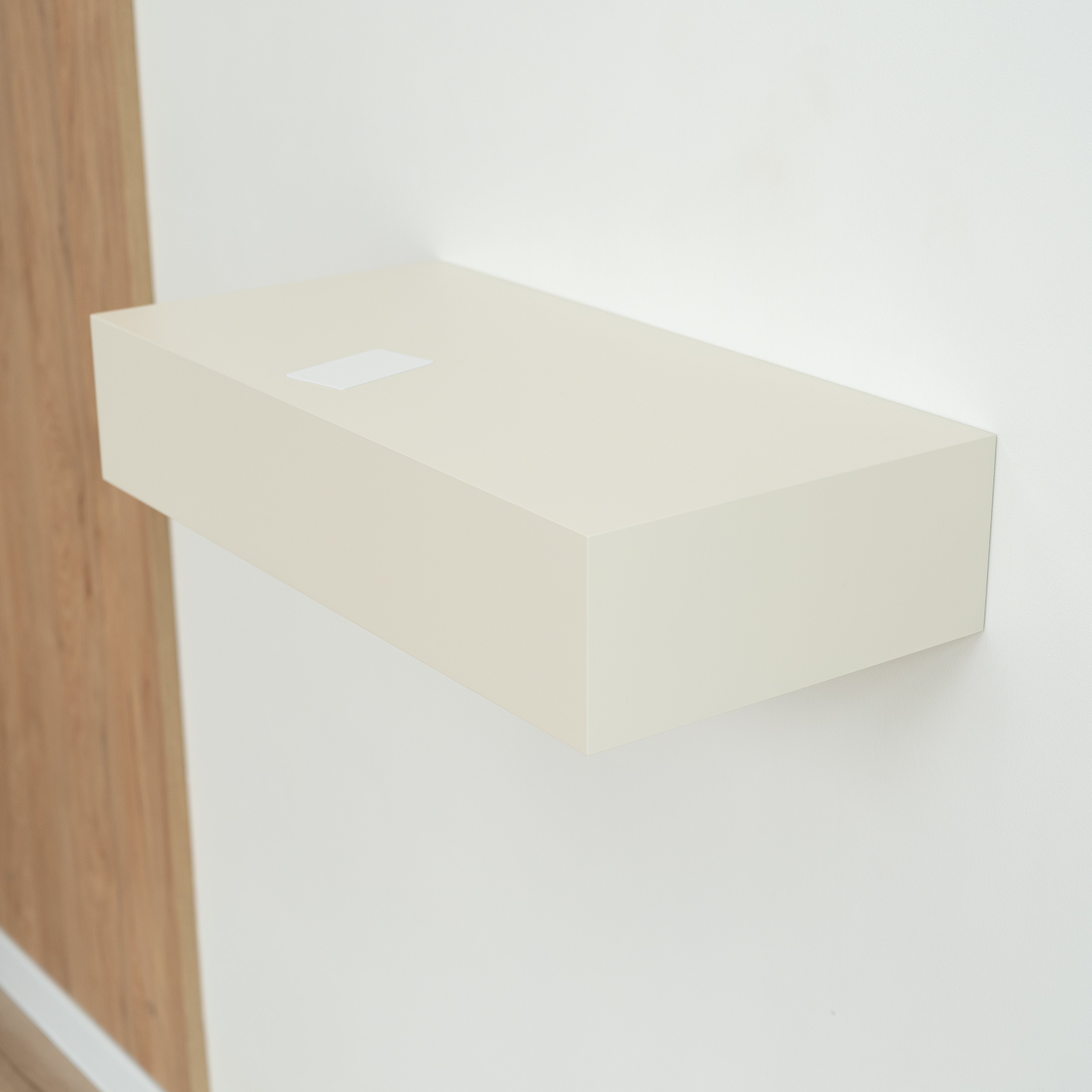 Smart Hidden Drawer Shelf - Pearl White