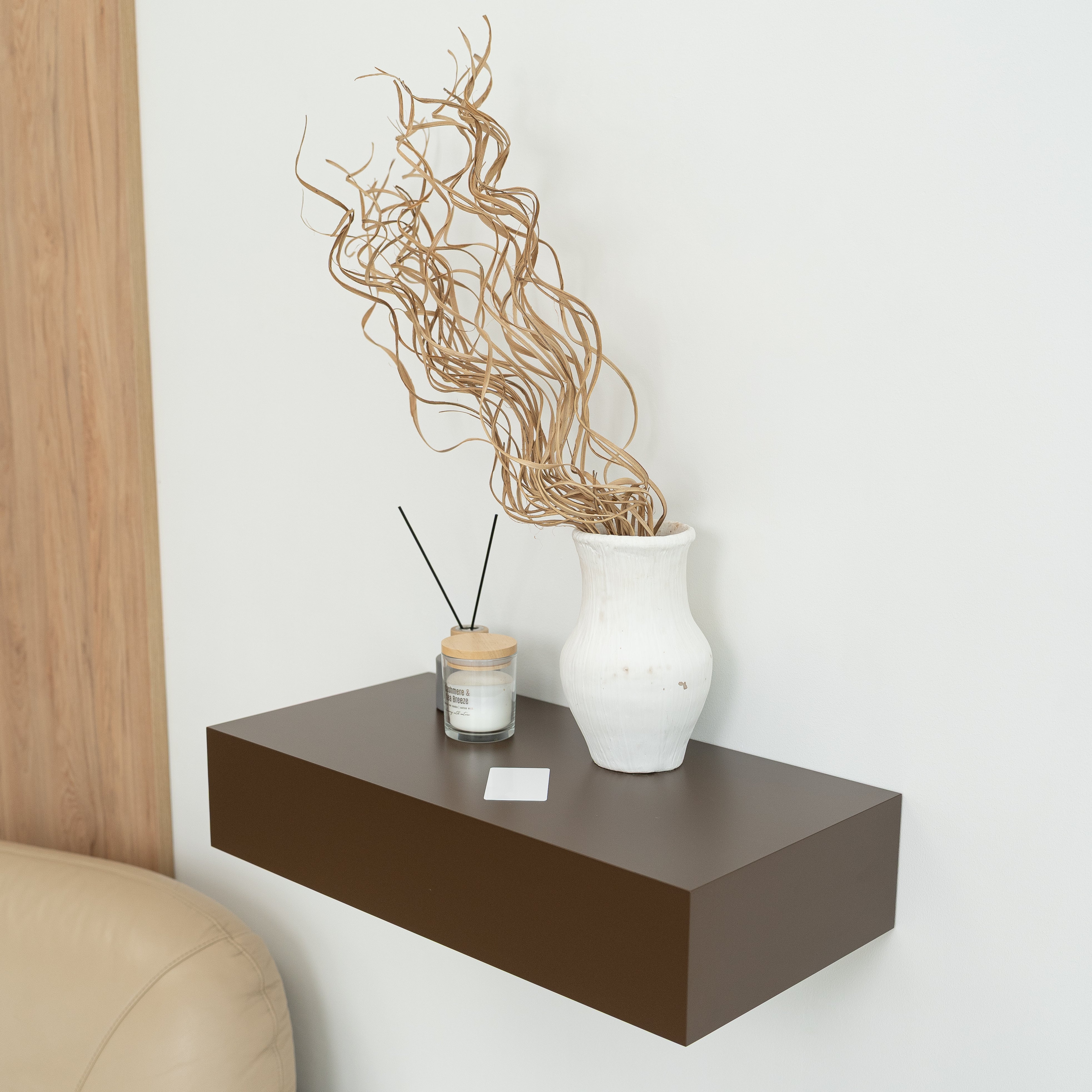Smart Hidden Drawer Shelf - Sepia Brown