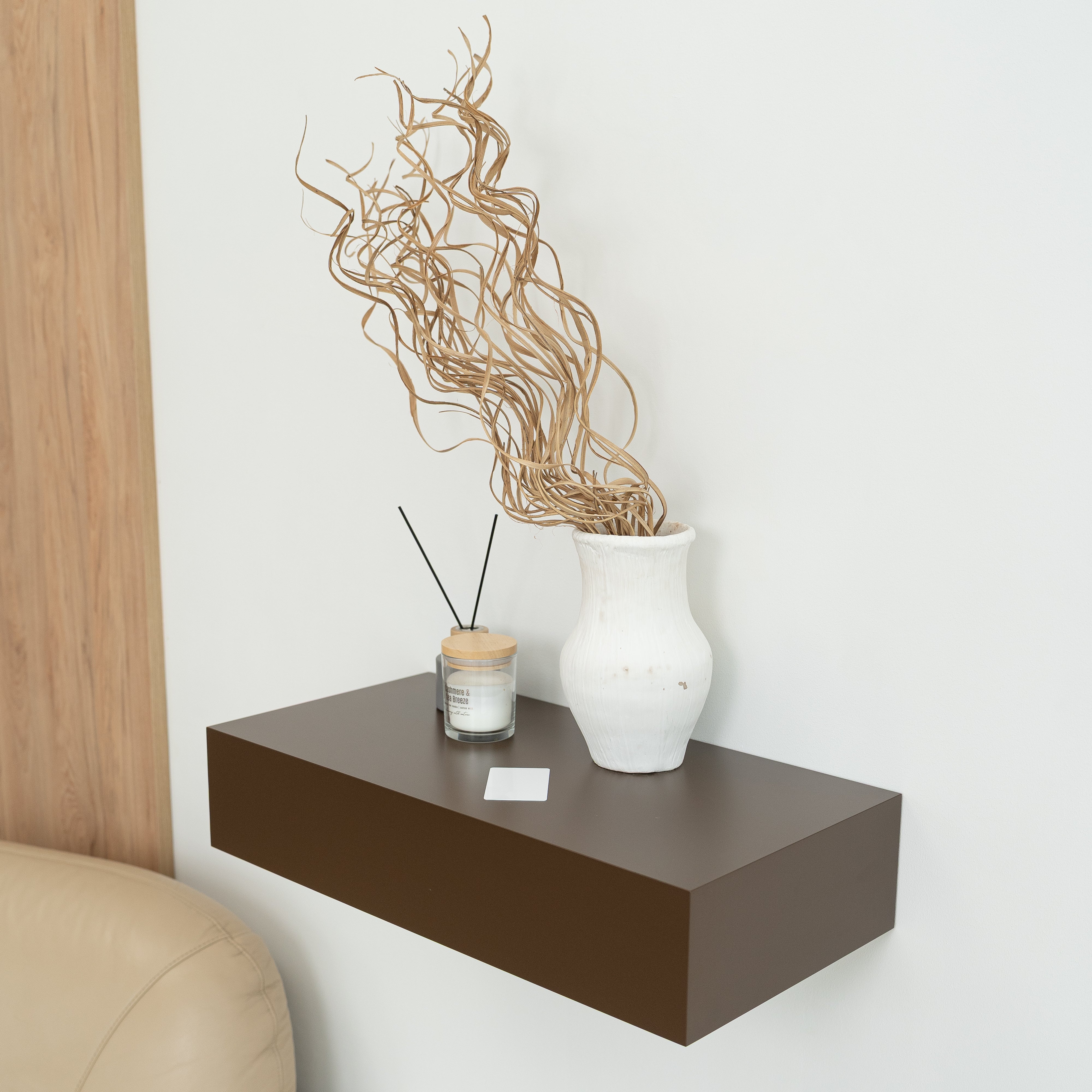 Smart Hidden Drawer Shelf - Sepia Brown