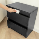 Bedside table with Locked Hidden Storage - Black