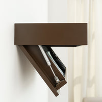 Hidden Wall-Mounted Safe Drawer - Sepia Brown