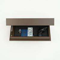 Hidden Wall-Mounted Safe Drawer - Sepia Brown