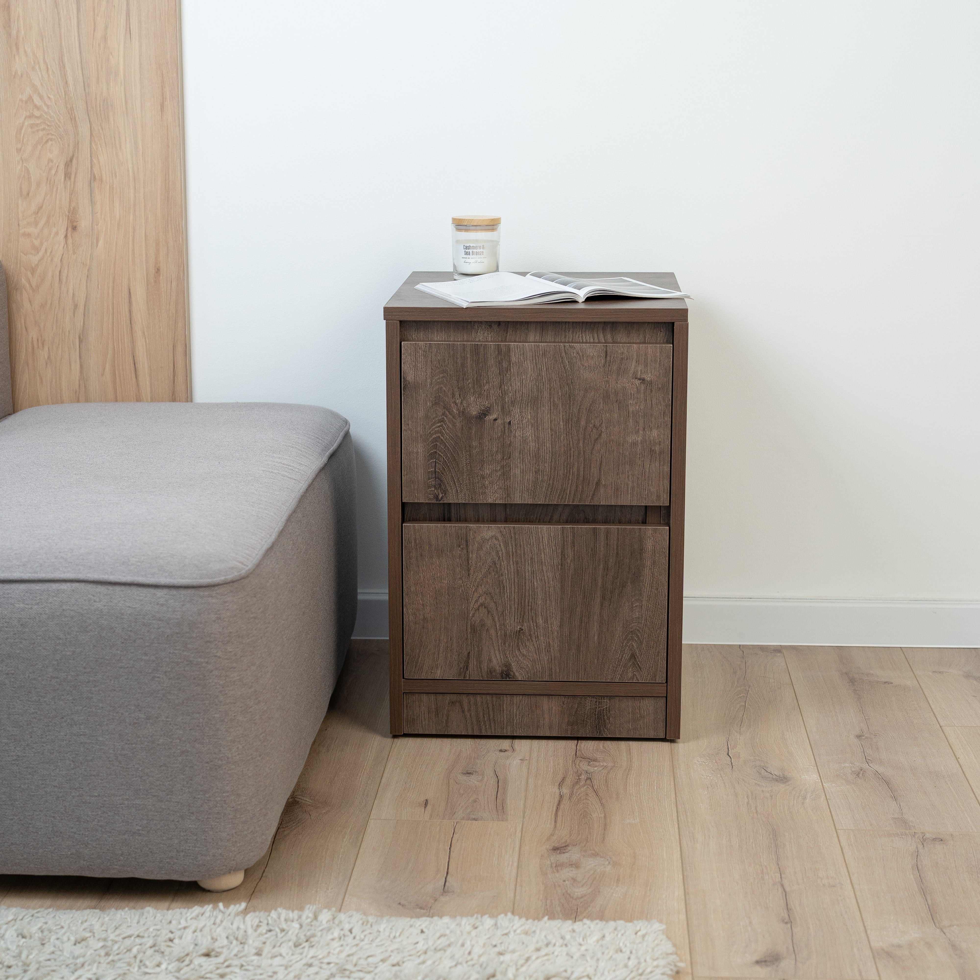 Bedside table with Locked Hidden Storage B26