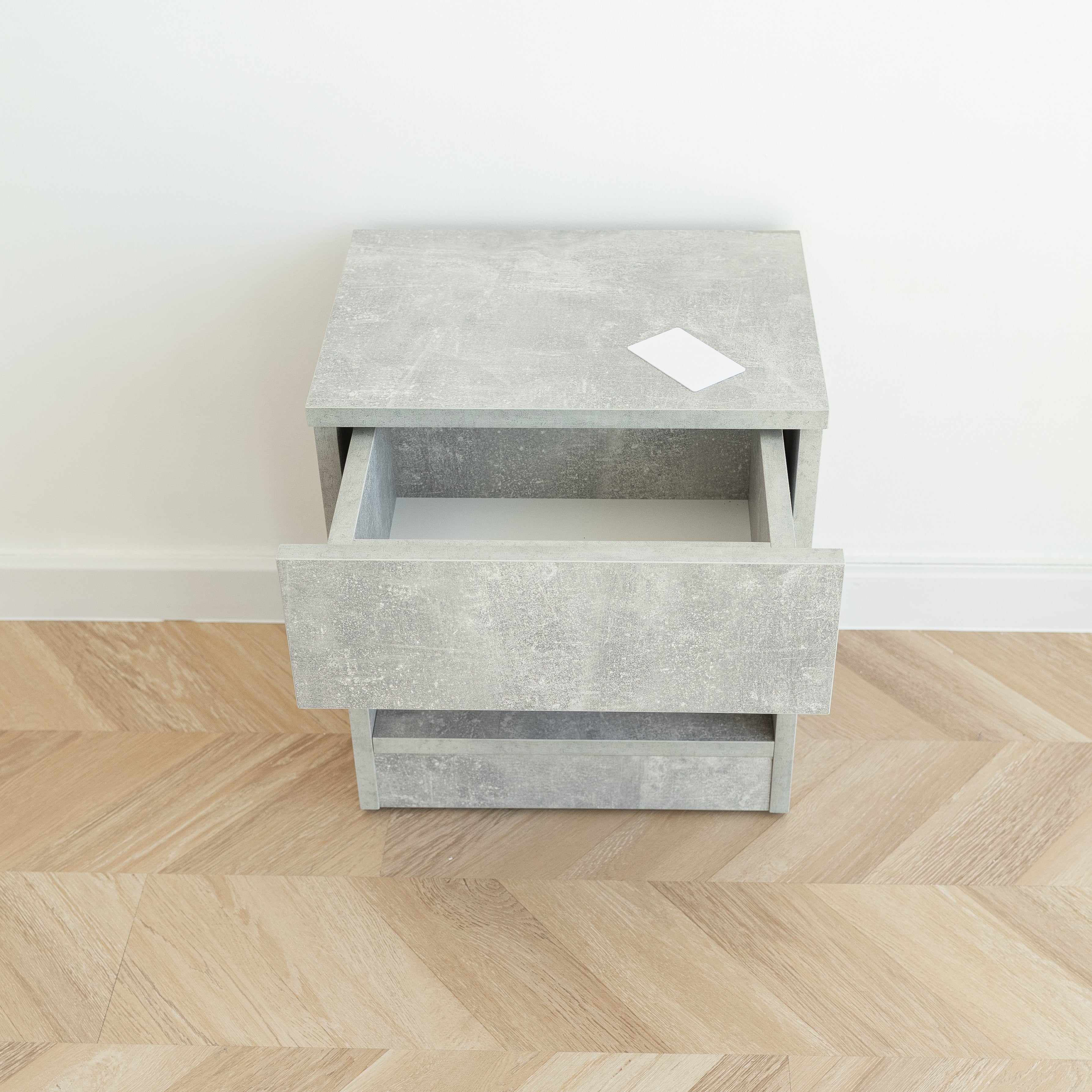 Modern Nightstand with Locked Hidden Storage - Bright Studio