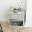 Modern Nightstand with Locked Hidden Storage - Bright Studio