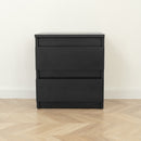 Bedside table with Locked Hidden Storage - Black