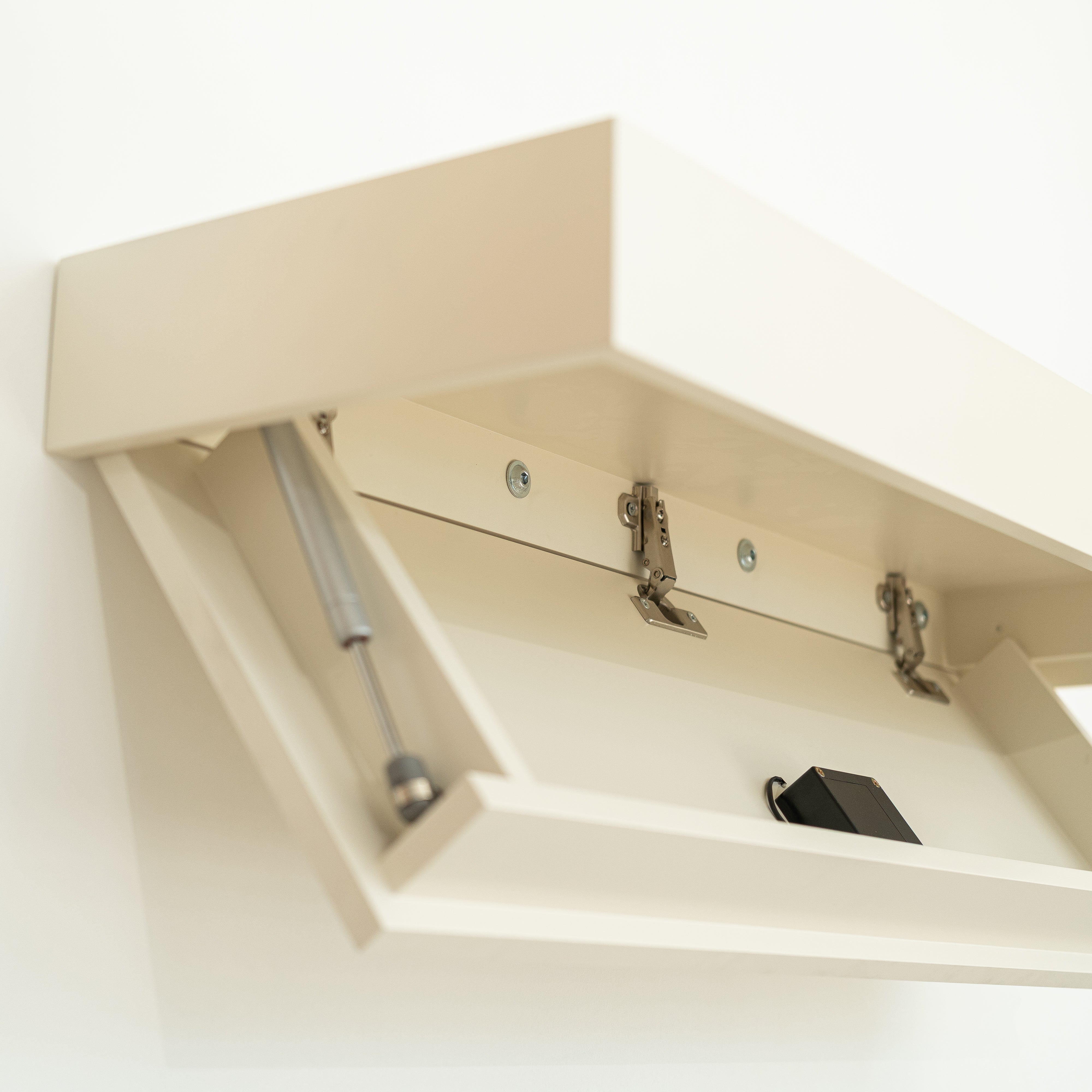 Hidden Wall-Mounted Safe Drawer - Pearl White