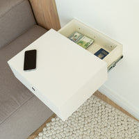 Wall-Mounted nightstand with hidden safe