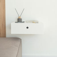 Wall-Mounted nightstand with hidden safe