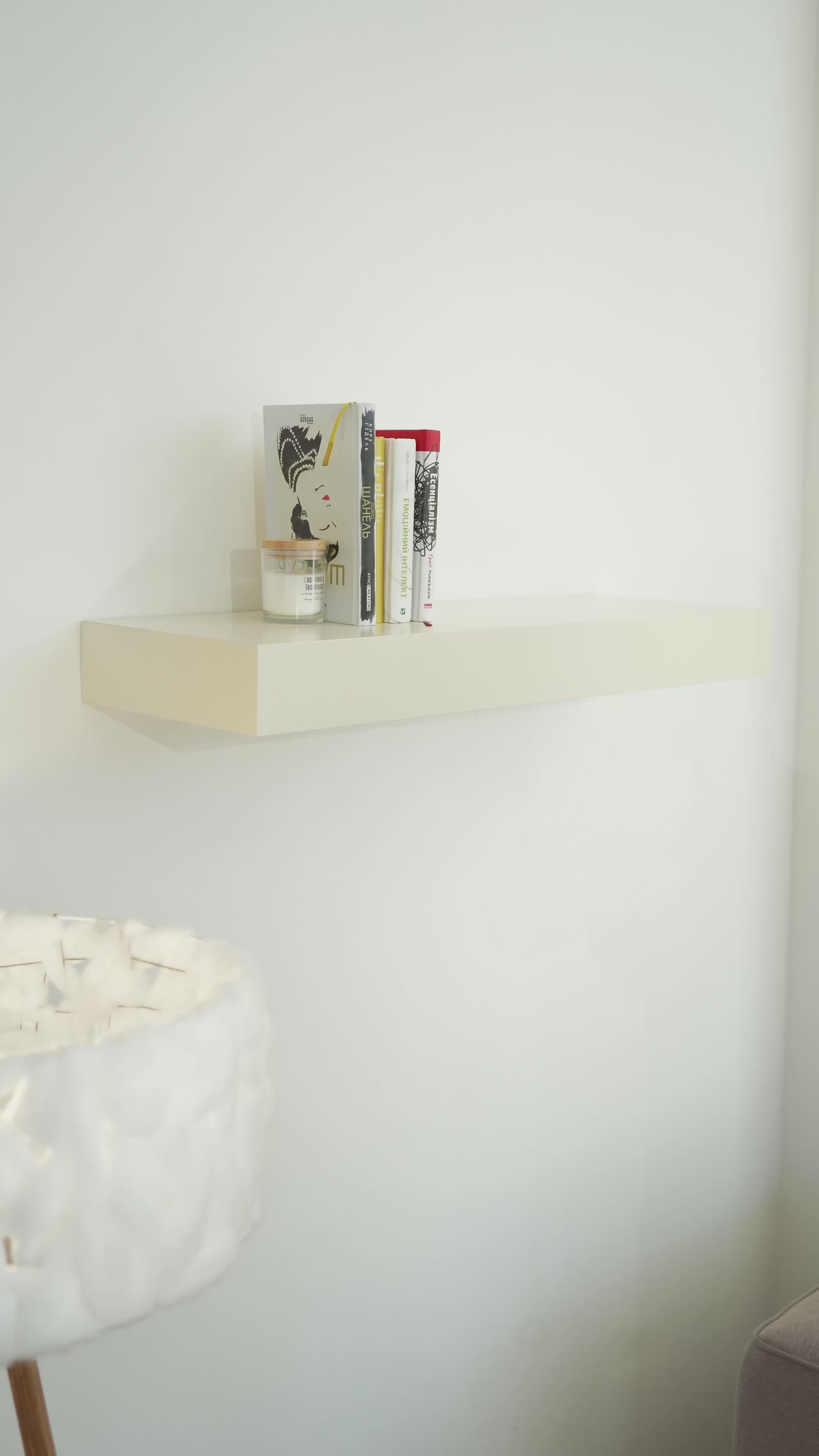 Hidden Wall-Mounted Safe Drawer - Pearl White