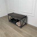 Loft-style bench with shoe storage