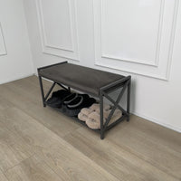 Loft-style bench with shoe storage