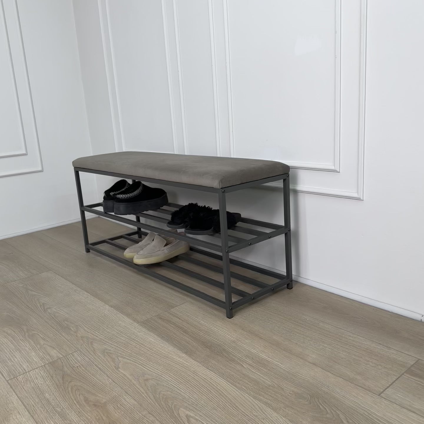 Bench with shoe storage