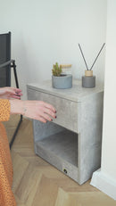 Modern Nightstand with Locked Hidden Storage - Bright Studio