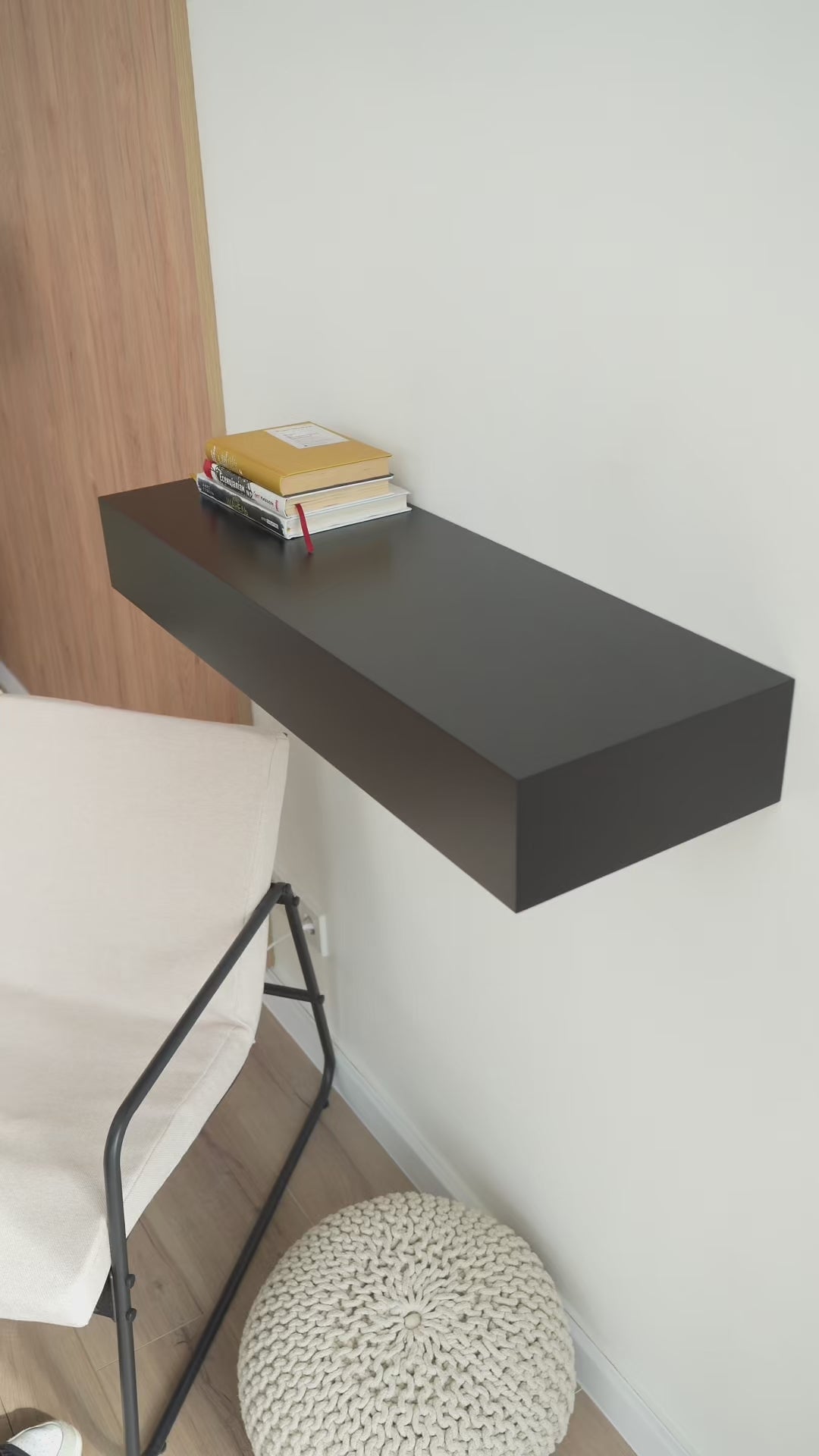 Smart Hidden Drawer Shelf - Jet Black