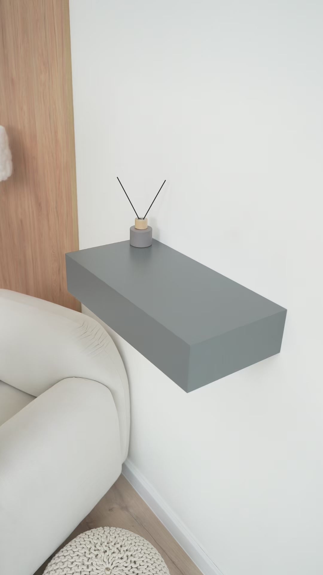 Smart Hidden Drawer Shelf - Basalt Gray
