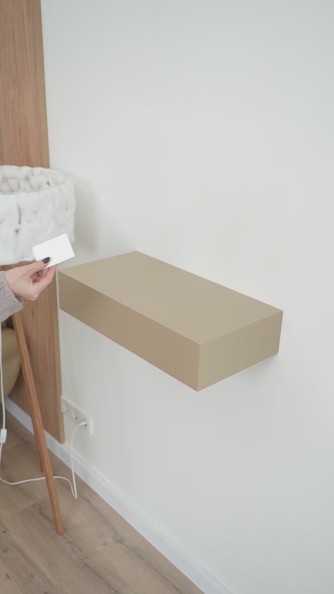 Smart Hidden Drawer Shelf - Gray Beige