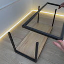Wall-Mounted Wood & Metal Bookshelf